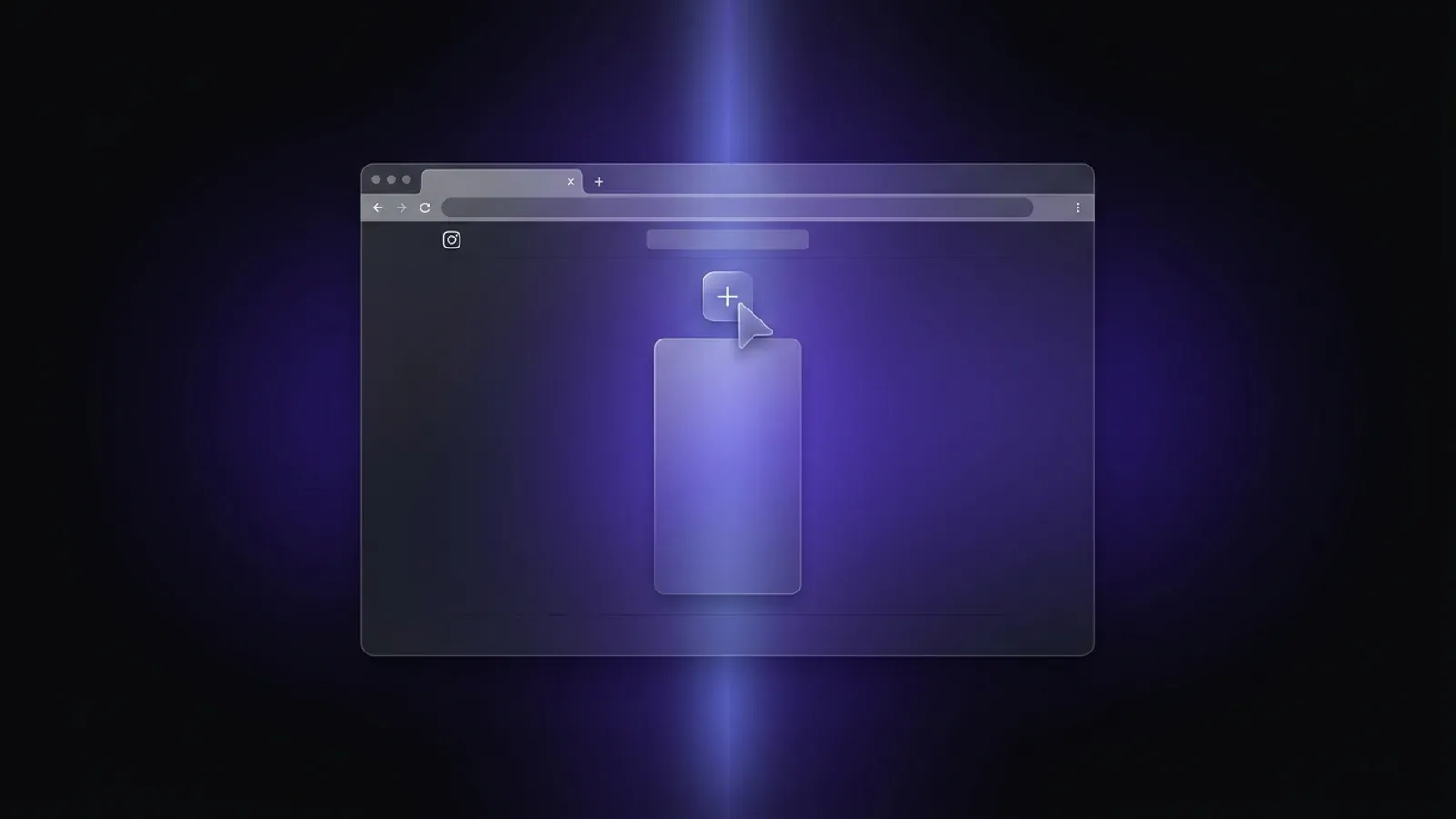 Criando um story pelo Instagram Web no desktop