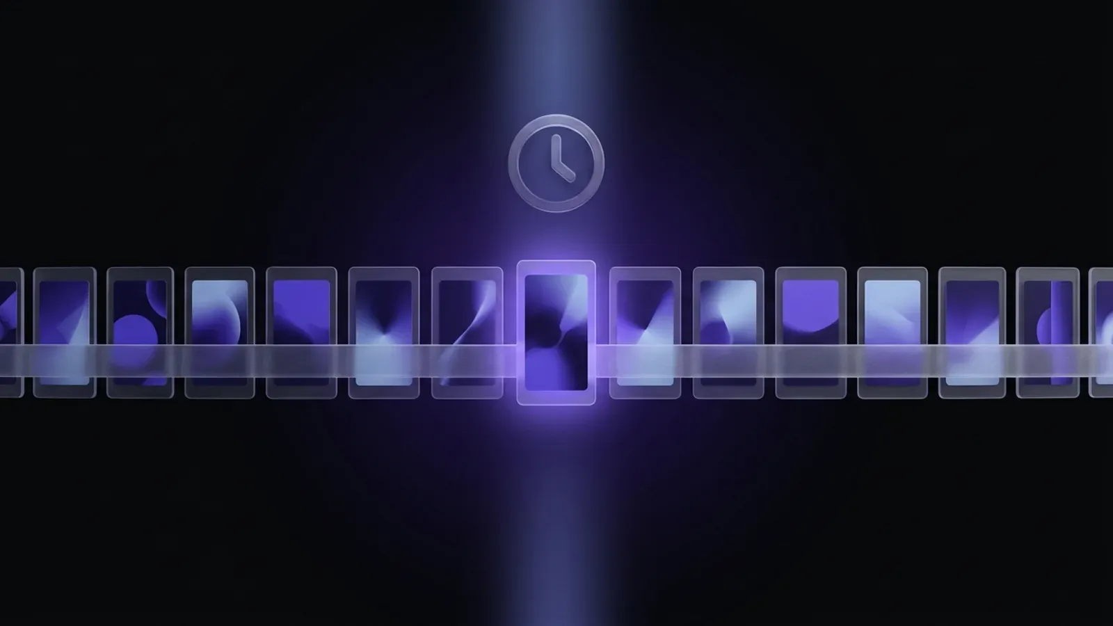 Fila de stories programados para publicação