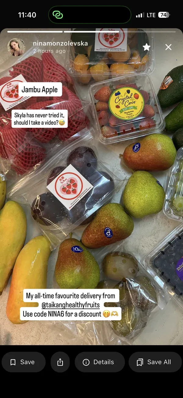 IncoStory app showing the Save All button — bulk-download every Instagram story from a user in one tap